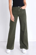 Load image into Gallery viewer, Zoe High Rise Wide Leg Jean Khaki
