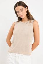 Load image into Gallery viewer, Salute Sand Relaxed Sleeveless Knit Tank Top
