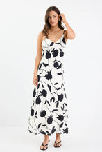 Load image into Gallery viewer, Saturn Ivory floral Strappy Bias Slip Maxi Dress
