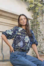 Load image into Gallery viewer, Sincere Ink Botanical Crew Neck Mid Sleeve Top
