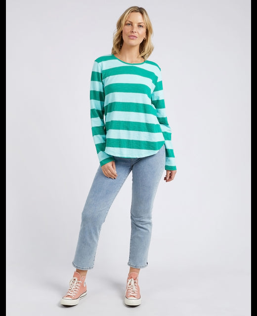 Spritz Stripe L/S Tee Goodness Green