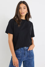 Load image into Gallery viewer, Street Black Crew Neck Short Sleeved Boxy Tee
