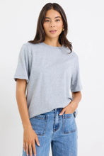 Load image into Gallery viewer, Street Grey Marle Crew Neck Short Sleeved Boxy Tee
