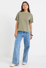 Load image into Gallery viewer, Street Khaki Crew Neck Short Sleeved Boxy SS Tee
