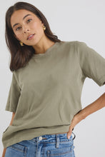 Load image into Gallery viewer, Street Khaki Crew Neck Short Sleeved Boxy SS Tee
