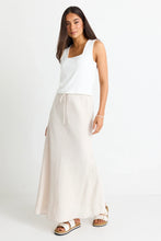 Load image into Gallery viewer, Summit Natural Tie Waist Bias Maxi Skirt Natural
