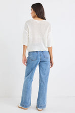 Load image into Gallery viewer, Sunrise Ivory Crochet Knit Tee
