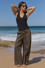 Load image into Gallery viewer, Transit Olive Pull On Waist Tie Barrel Leg Pants / Olive
