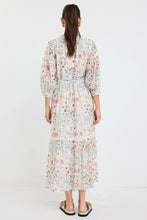 Load image into Gallery viewer, Wisdom Cream Floral Ballon sleeve Midi Dress

