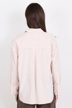 Load image into Gallery viewer, You Got This Blush Double Pinstripe Oversized Boyfriend Shirt - Blush Double Pinstripe
