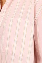 Load image into Gallery viewer, You Got This Pink Beige Stripe Oversize Boyfriend Shirt
