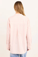 Load image into Gallery viewer, You Got This Pink Beige Stripe Oversize Boyfriend Shirt
