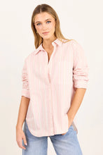 Load image into Gallery viewer, You Got This Pink Beige Stripe Oversize Boyfriend Shirt
