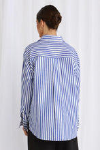 Load image into Gallery viewer, You Got This Blue Stripe Cotton Oversized Shirt
