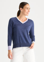 Load image into Gallery viewer, V Accent Top Denim
