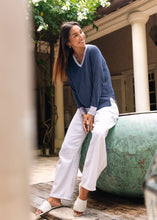 Load image into Gallery viewer, V Accent Top Denim
