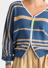 Load image into Gallery viewer, Statement Zip Cardi Sea
