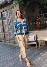 Load image into Gallery viewer, Statement Zip Cardi Sea

