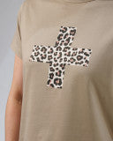 Load image into Gallery viewer, Ace Tee Sage Leopard Cross
