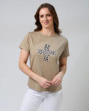 Load image into Gallery viewer, Ace Tee Sage Leopard Cross
