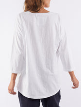 Load image into Gallery viewer, Annie 3/4 Sleeve Tee White
