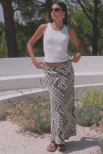 Load image into Gallery viewer, Departure Khaki Print Tie Waist Skirt
