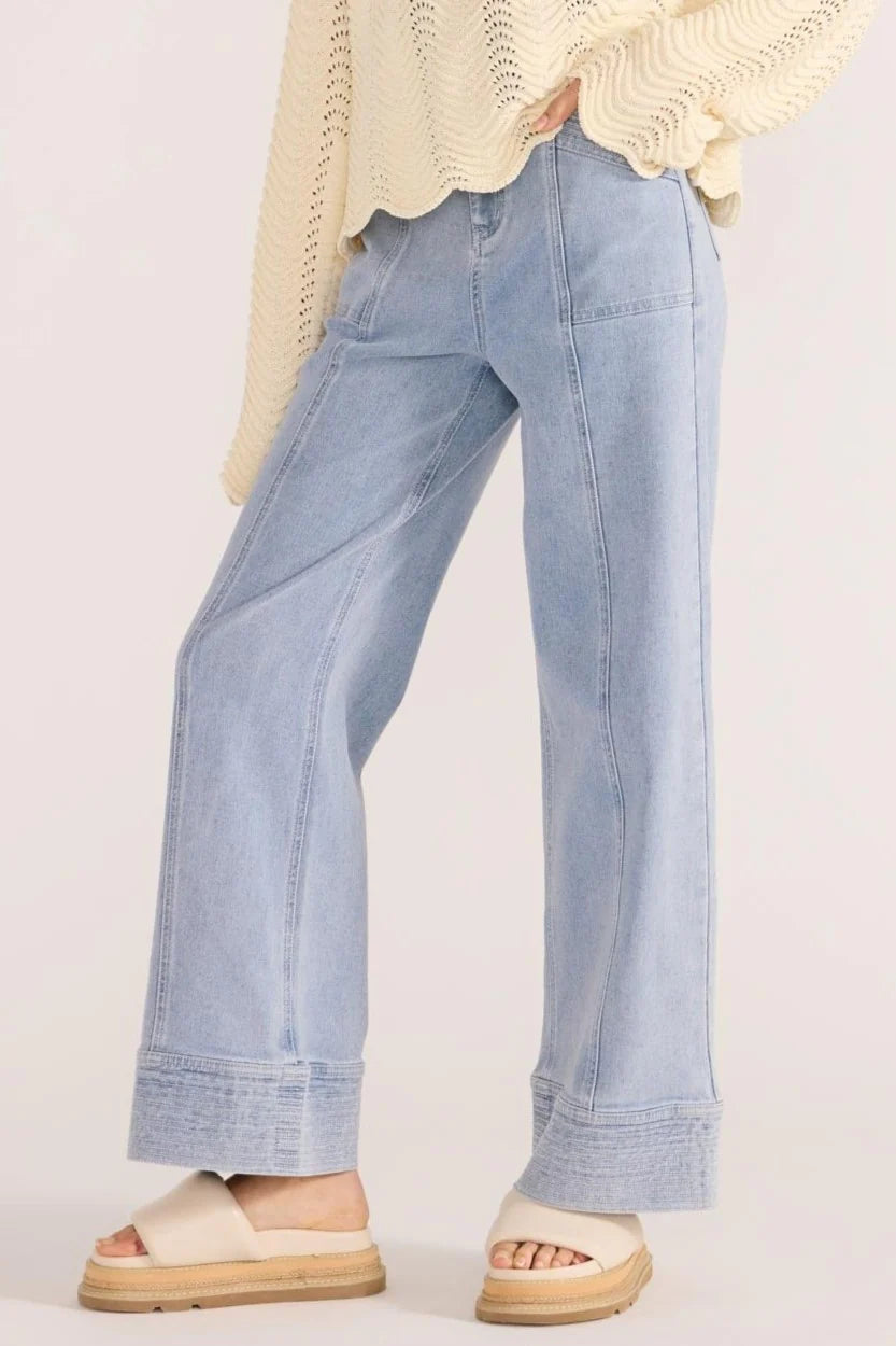 Oliver Denim Straight Leg Vinblu