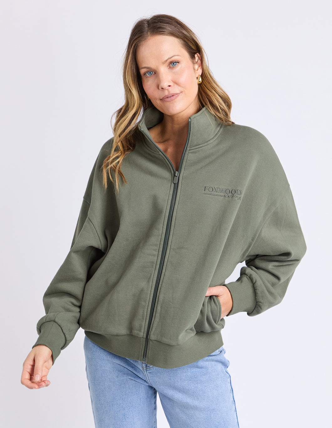 Ember Zip Thru Khaki