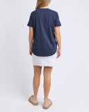 Load image into Gallery viewer, Farrah Short Sleeve Tee Navy
