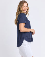 Load image into Gallery viewer, Farrah Short Sleeve Tee Navy
