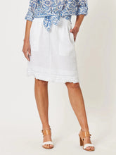 Load image into Gallery viewer, Ruffle Hem Skirt White
