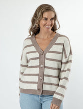 Load image into Gallery viewer, Greyson Cardi Oat Stripe
