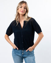 Load image into Gallery viewer, Holey Knit Top Navy
