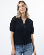 Load image into Gallery viewer, Holey Knit Top Navy
