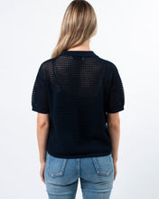 Load image into Gallery viewer, Holey Knit Top Navy
