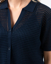 Load image into Gallery viewer, Holey Knit Top Navy
