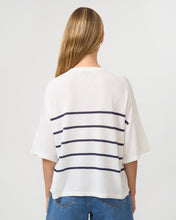Load image into Gallery viewer, Indy Knit White/Navy Stripe
