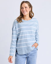 Load image into Gallery viewer, Jayne Stripe Throw On Sky
