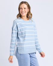 Load image into Gallery viewer, Jayne Stripe Throw On Sky
