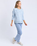 Load image into Gallery viewer, Jayne Stripe Throw On Sky
