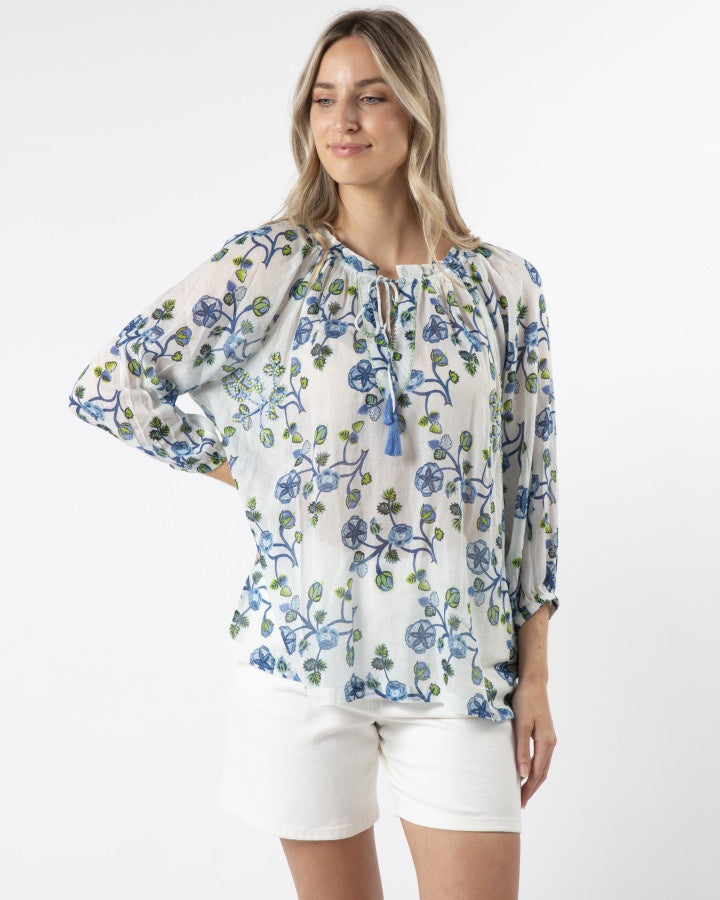 Kokomo Blouse Santorini Blue