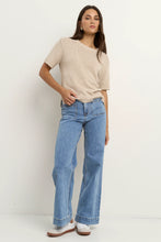 Load image into Gallery viewer, Loveable Natural Tape Yarn Knit Tee
