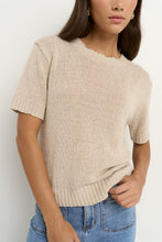 Load image into Gallery viewer, Loveable Natural Tape Yarn Knit Tee
