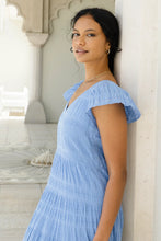 Load image into Gallery viewer, Marley French Blue Shirred Cotton Dress
