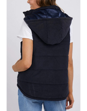 Load image into Gallery viewer, Cord Puffer Vest Navy
