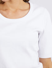 Load image into Gallery viewer, Rib Scoop Tee White
