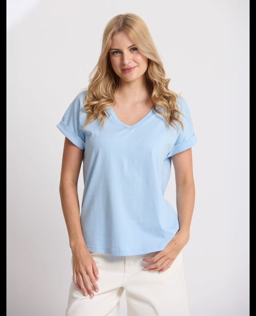 Soho Cuff Tee Sky