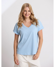 Load image into Gallery viewer, Soho Cuff Tee Sky
