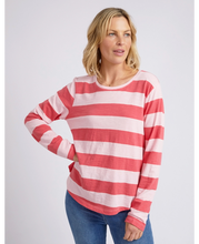 Load image into Gallery viewer, Spritz Stripe L/S Tee Coral
