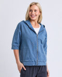 Load image into Gallery viewer, Tessa Denim Look Hoodie
